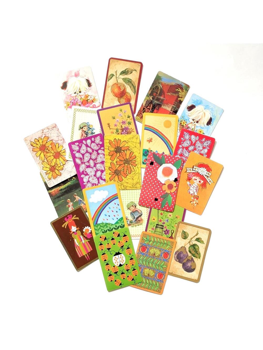Vintage Mixed Playing Card Set - Ephemera - Junk Journaling